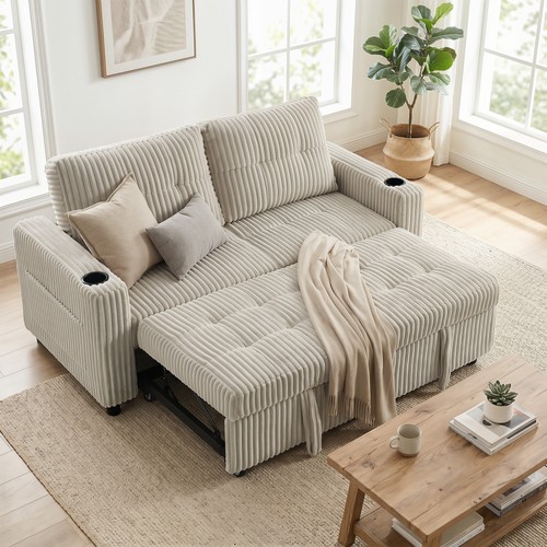 Seater sofa bed with - with, pull