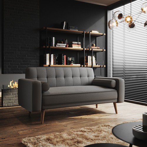 Grey seater fabric new foam - new,