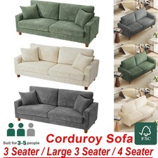 Modern 4 Seater Corduroy Sofa